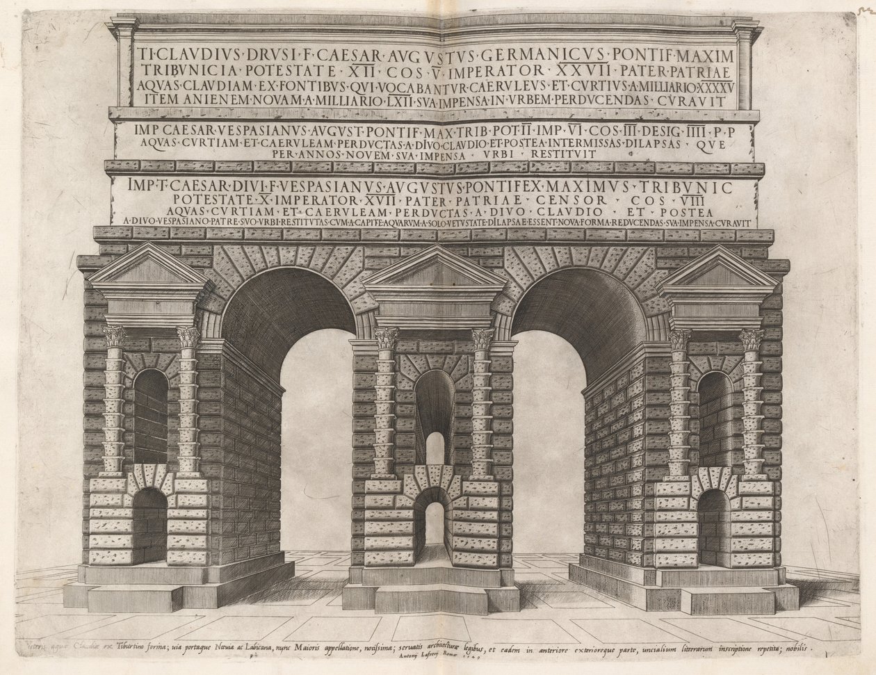 Bogen des Claudius-Aquädukts von Italian 16th Century
