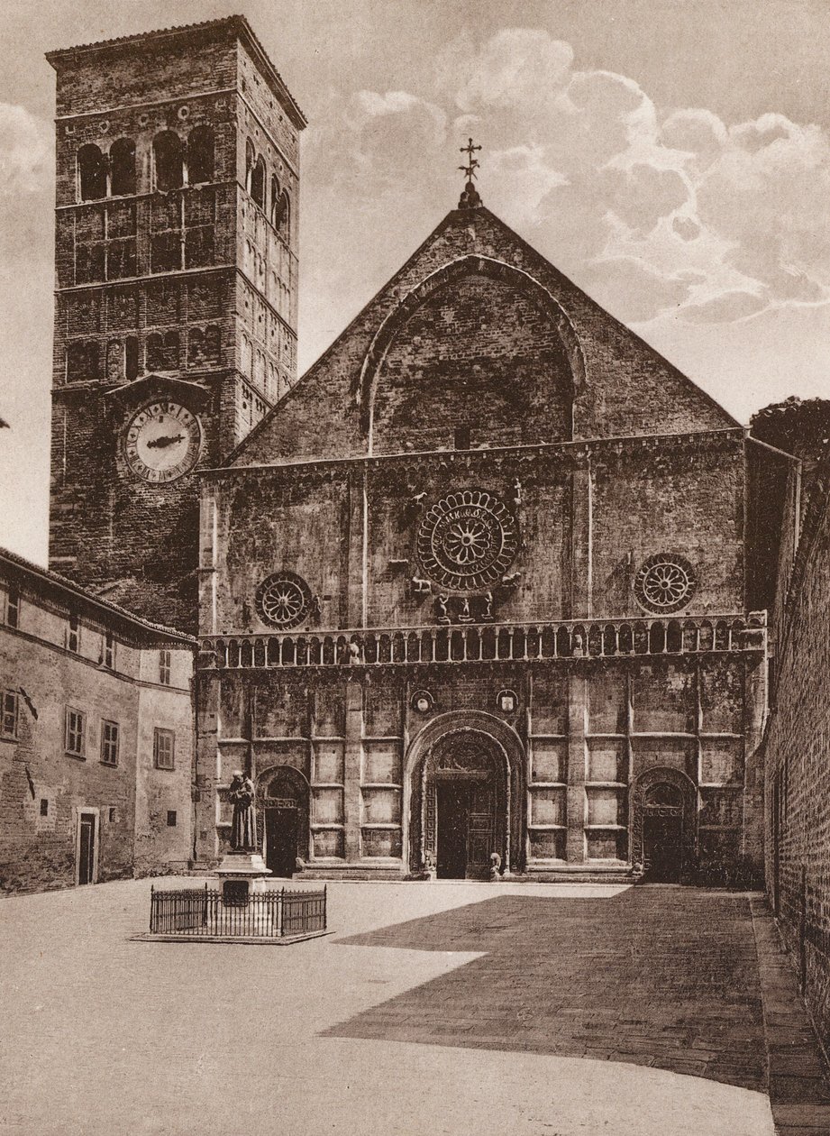 Assisi: Fassade des Doms, S Rufino, 11. Jahrhundert von Italian Photographer