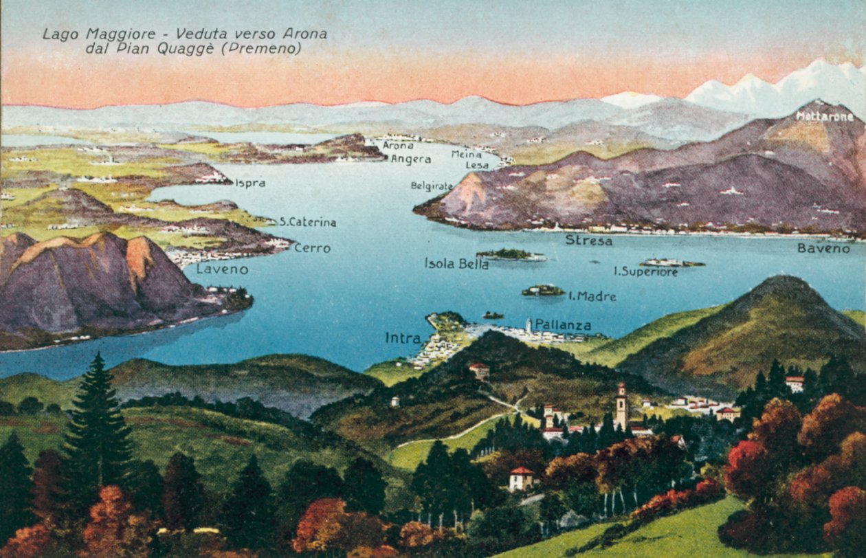Lago Maggiore, Blick Richtung Arona vom Pian Quagge, Premeno von Italian Photographer