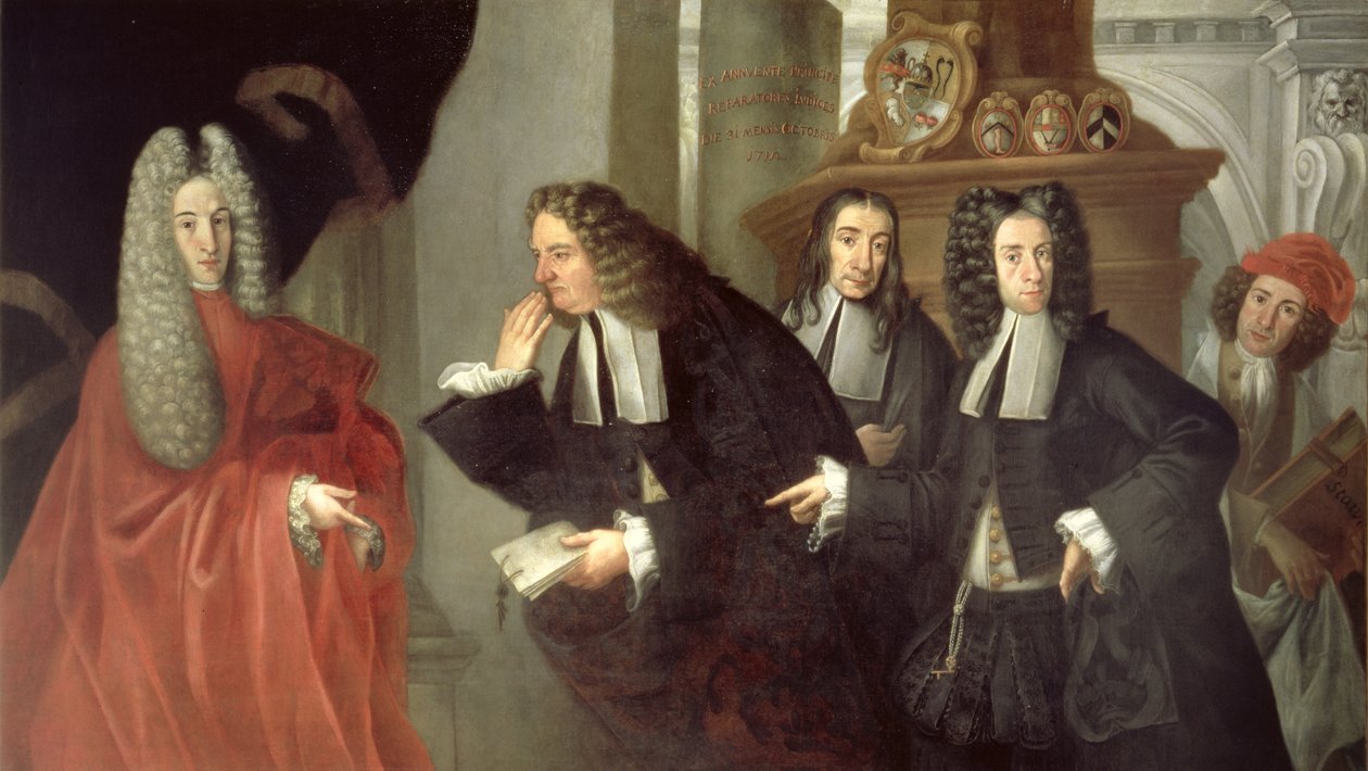 Ein Richter und drei Anwälte, Venezianische Schule von Italian School
