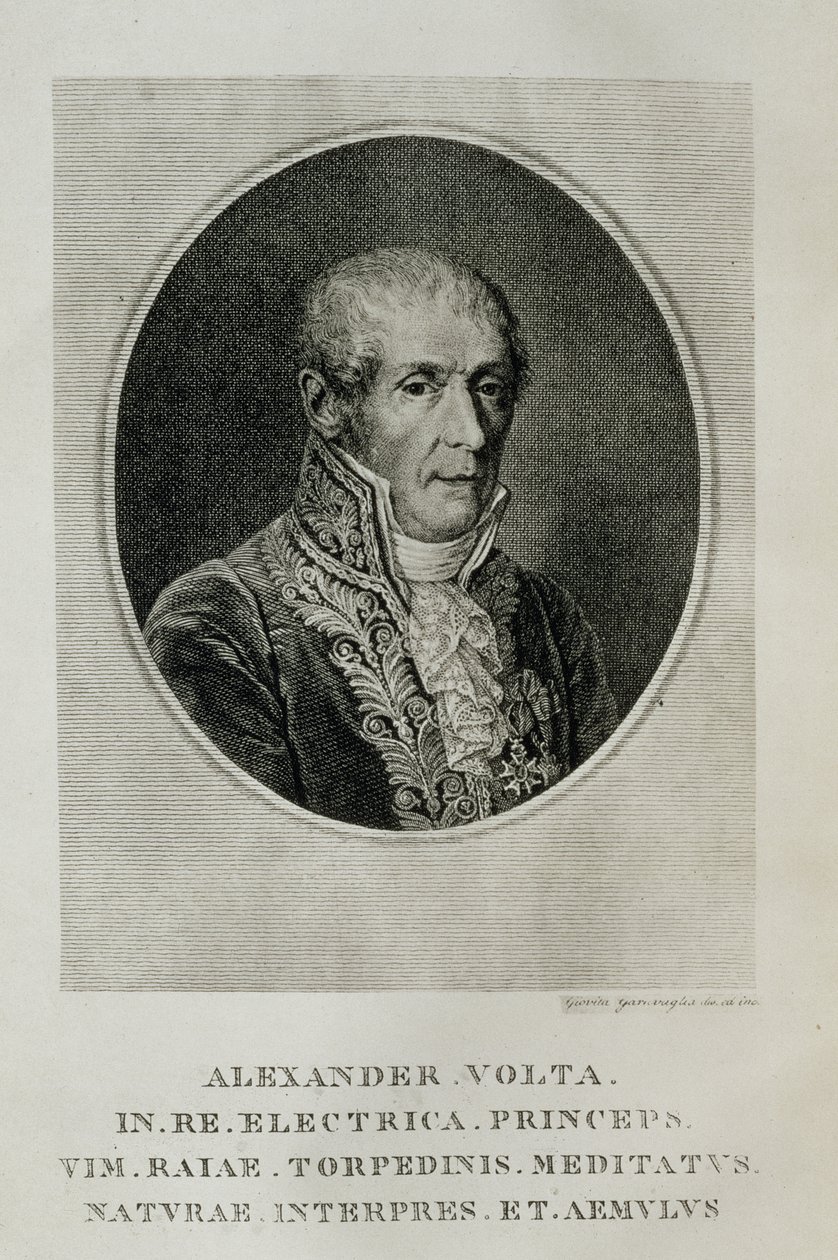 Alessandro Giuseppe Antonio Anastasio Volta (1745-1827), aus L