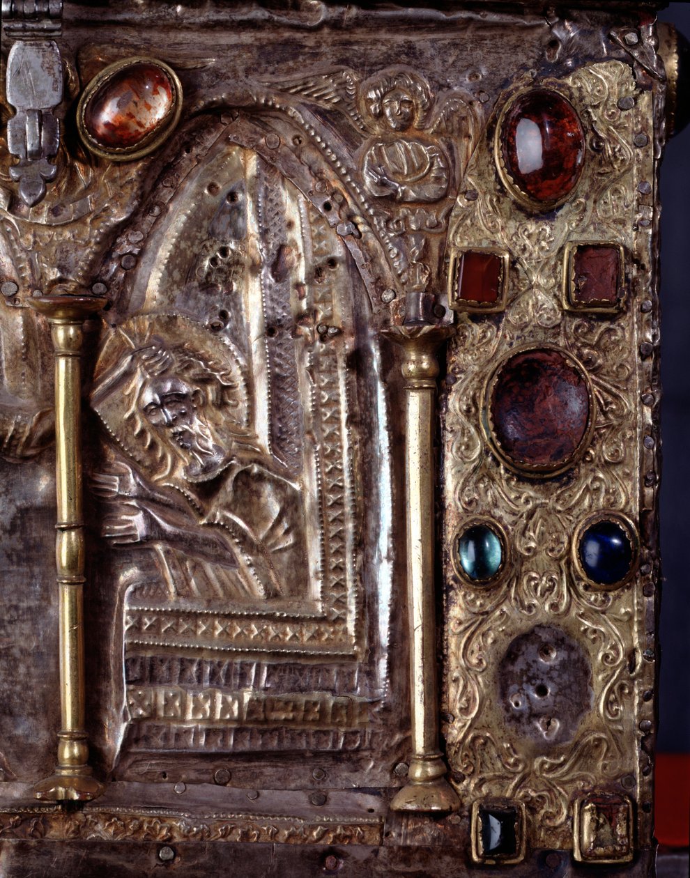 Arche von Barbarossa, mit Szenen aus dem Leben von Johannes dem Täufer (Holz, Silberblatt und Steine) von Italian School