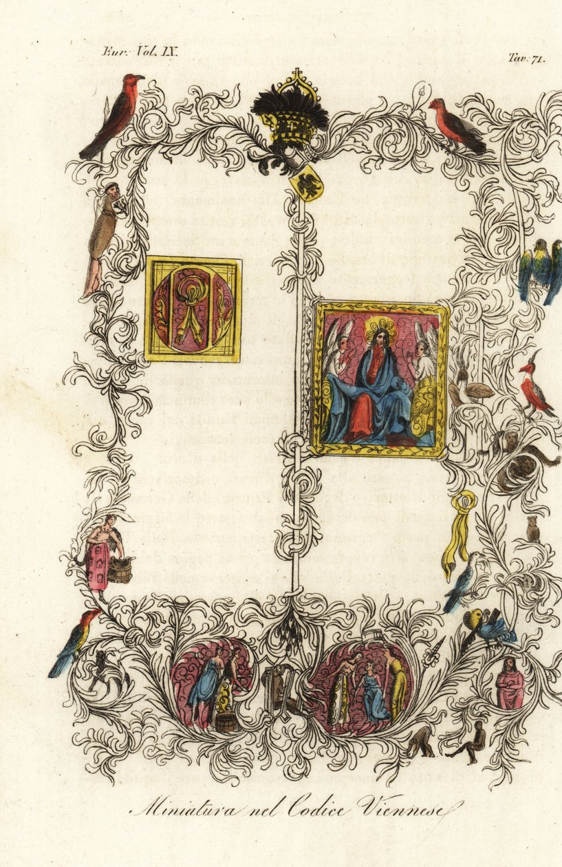 Erste Seite des berühmten Wiener Codex der Goldenen Bulle von Italian School