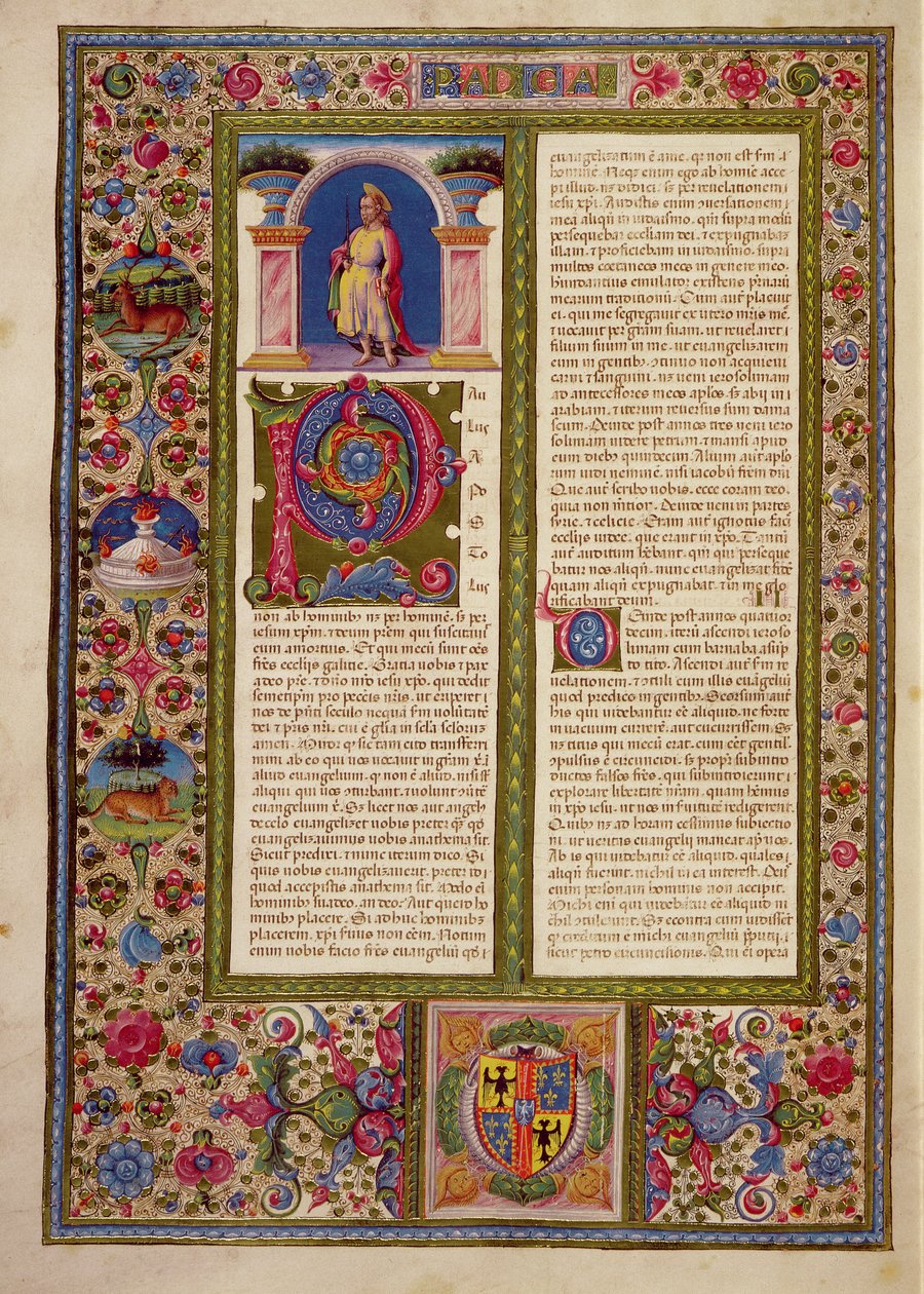Brief von St. Paulus an Cortina, aus der Borso d