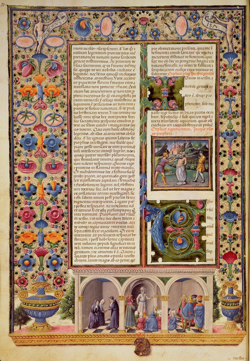 Prolog zum Buch der Propheten (Jesaja), aus der Borso d