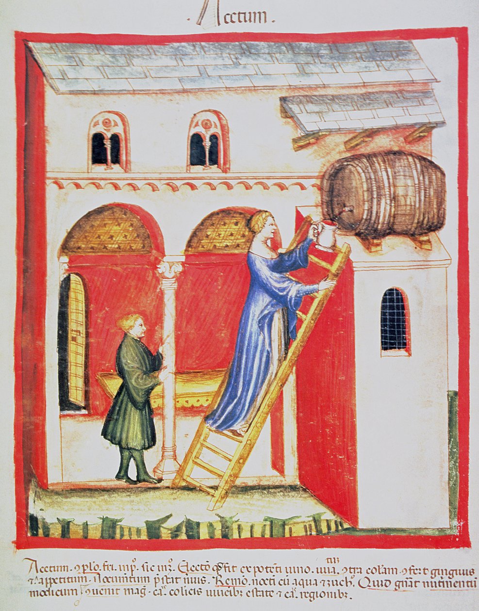 Essig, Illustration aus Tacuinum Sanitatis Codex Vindobonensis von Italian School