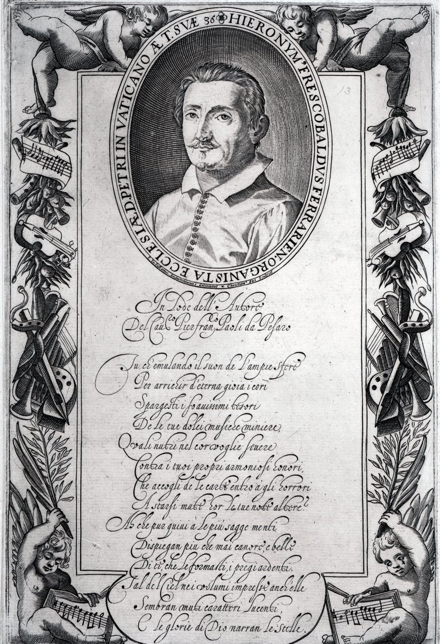 Hieronymus Frescobaldi, graviert von Christian Sas von Italian School