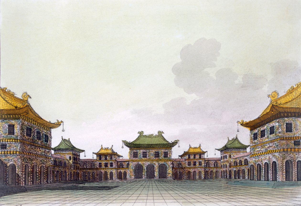 Haus eines reichen Individuums in Peking, ca. 1820er-30er Jahre von Italian School