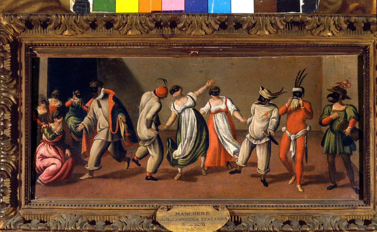 Italienische Masken der Commedia dell