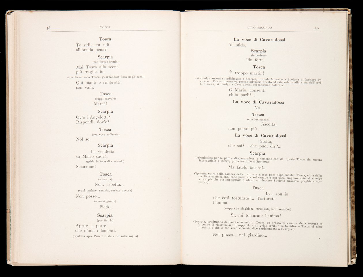 Libretto della Tosca von Giacomo Puccini, Edition Ricordi, Italien von Italian School