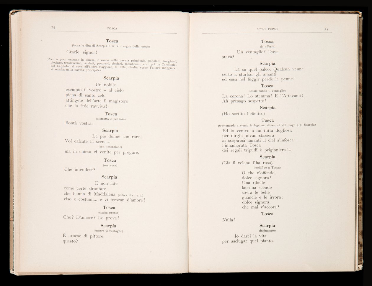 Libretto della Tosca von Giacomo Puccini, Edition Ricordi, Italien von Italian School