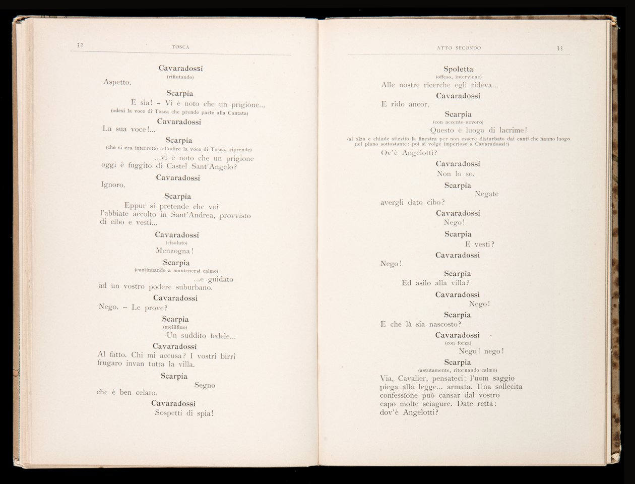 Libretto della Tosca von Giacomo Puccini, Edition Ricordi, Italien von Italian School