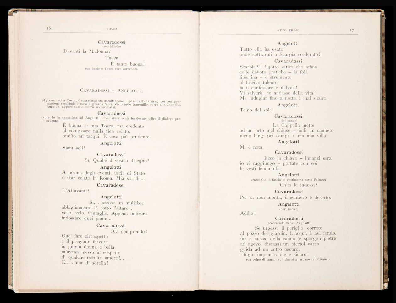 Libretto della Tosca von Giacomo Puccini, Edition Ricordi, Italien von Italian School