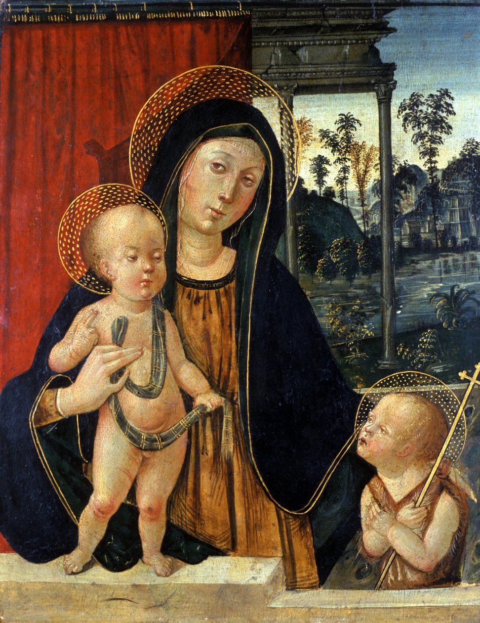 Madonna mit Kind und dem jungen Johannes dem Täufer von Italian School