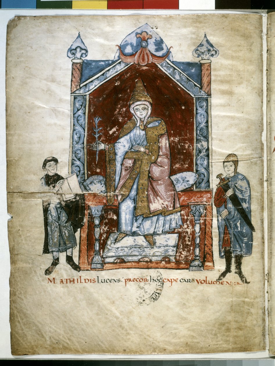 Mathilde von Toskana: thronende Matilde von Canossa von Italian School