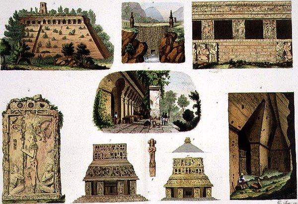 Mexikanische Antiquitäten, architektonische Details, Tafel 48A aus 
