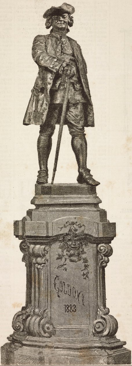 Denkmal für Carlo Goldoni (1707-1793) von Antonio dal Zotto, enthüllt am 20. Dezember von Italian School