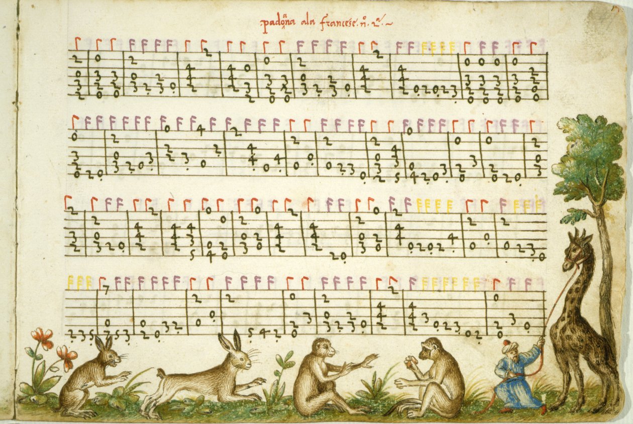 Notenblatt aus Compositione di Meser Vincenzo Capirola, komponiert von Vincenzo Capirola von Italian School