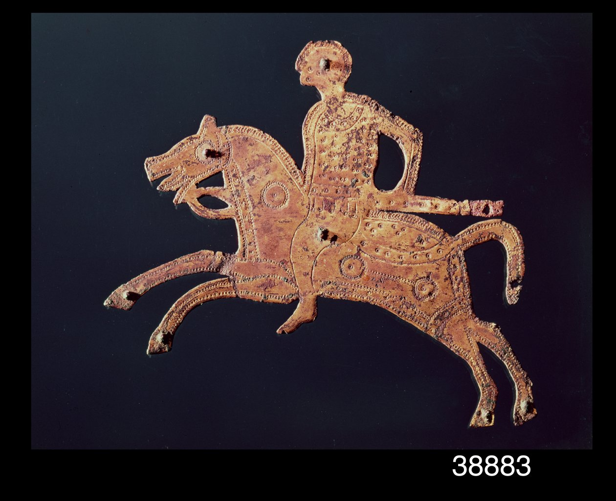 Ornamentale Schildplakette aus San Pietro Stabio, Italien, 7. Jahrhundert n. Chr. von Italian School