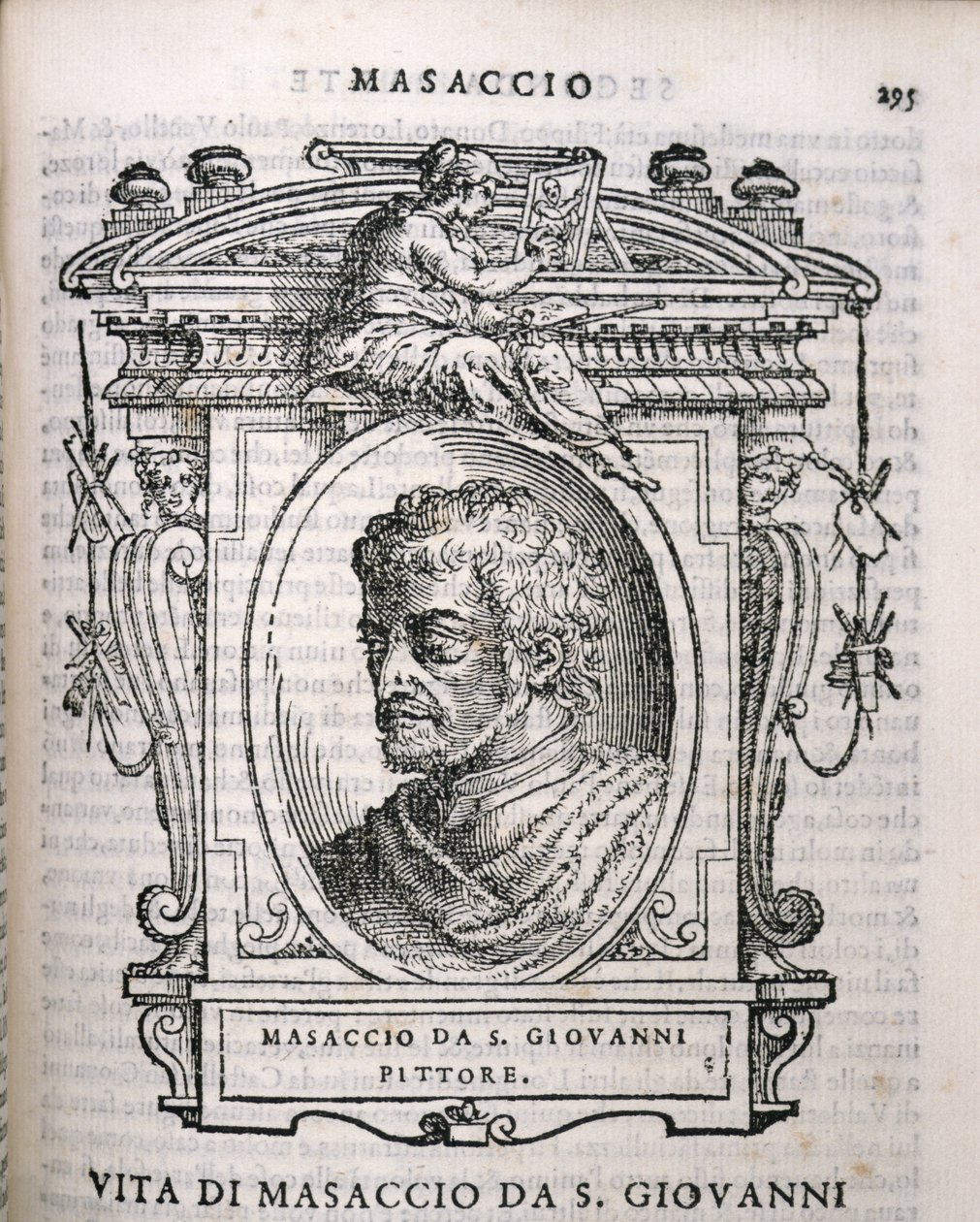 Porträt von Tomaso Masaccio (1401-28) aus Vasaris Leben der Künstler, erstmals veröffentlicht 1550 von Italian School