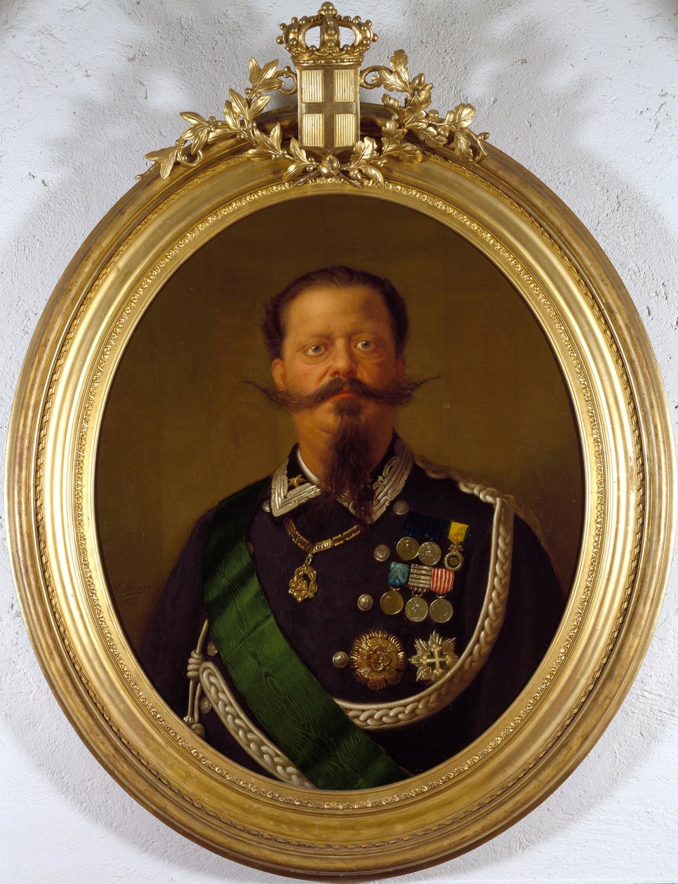 Porträt des Königs von Italien Vittorio Emanuele II (1820-1870) von Italian School