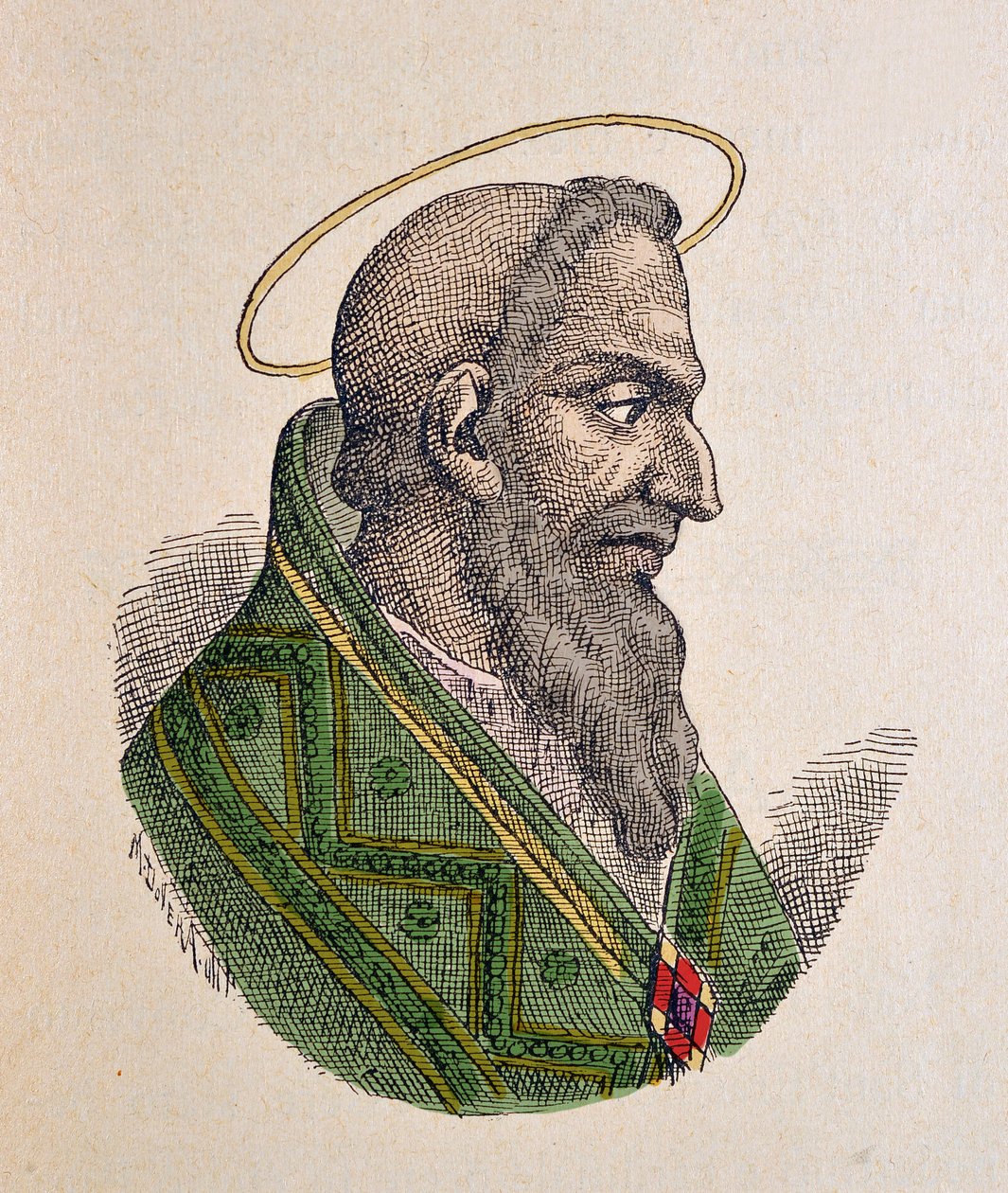 Porträt von Papst Eugen I. (654-657) von Italian School
