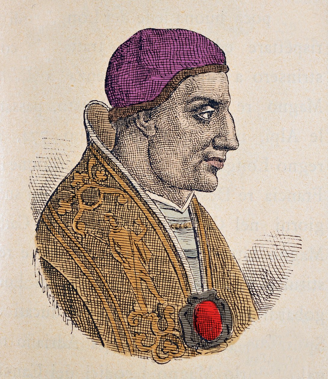 Porträt von Papst Paul I. (757-767) von Italian School