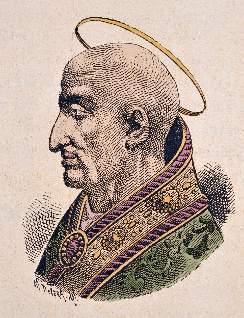 Porträt von Papst Pius I. (ca. 144-155) von Italian School