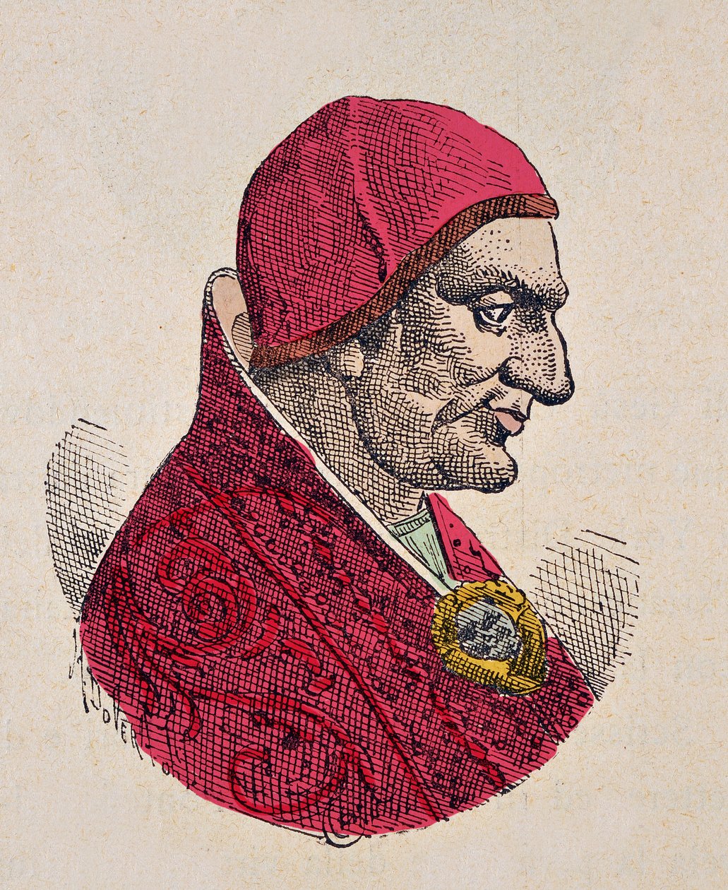 Porträt von Papst Sabinianus (604-606) von Italian School