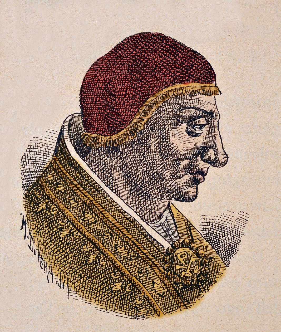 Porträt von Papst Sergius II von Italian School