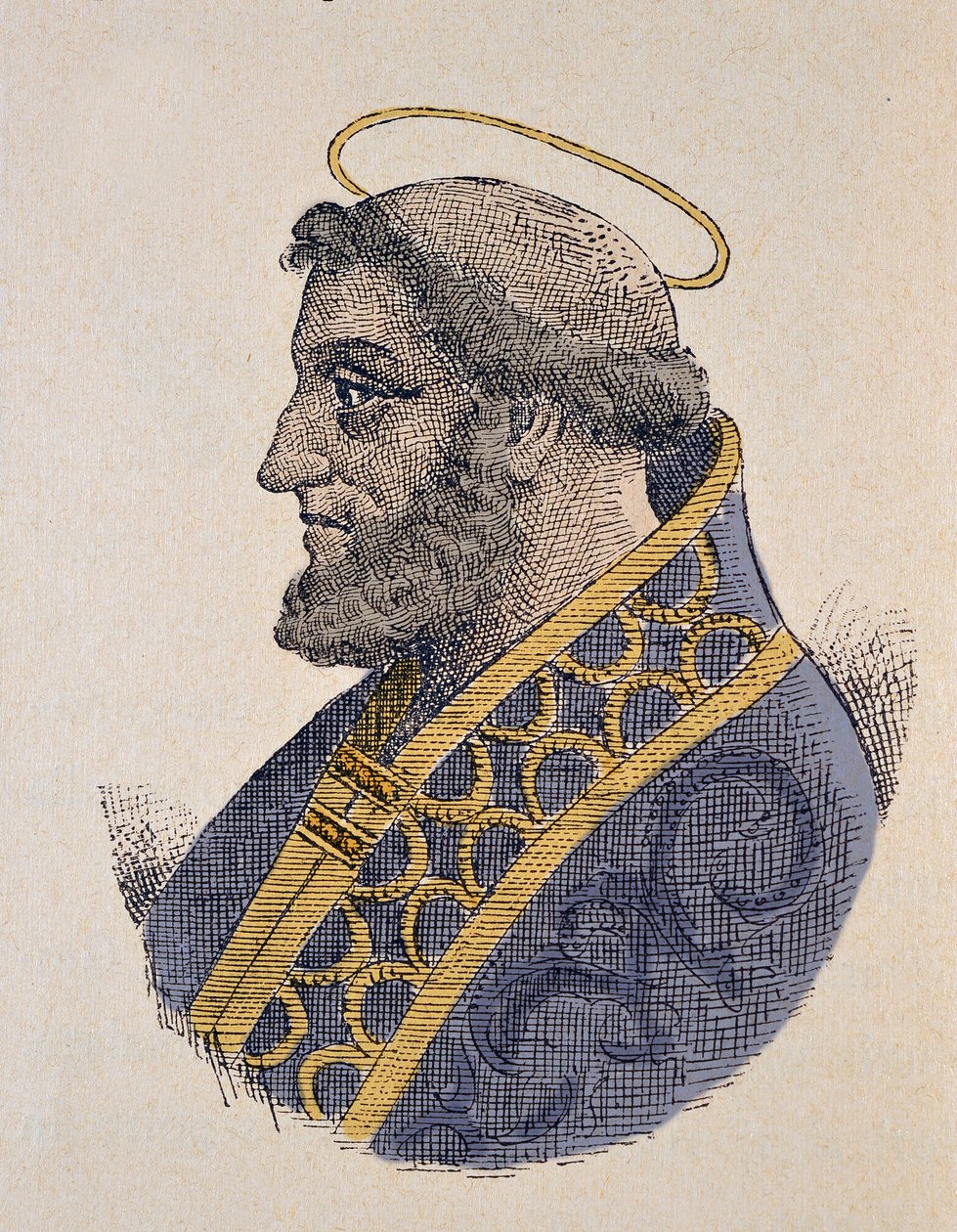 Porträt von Papst Sergius I. (687-701) von Italian School