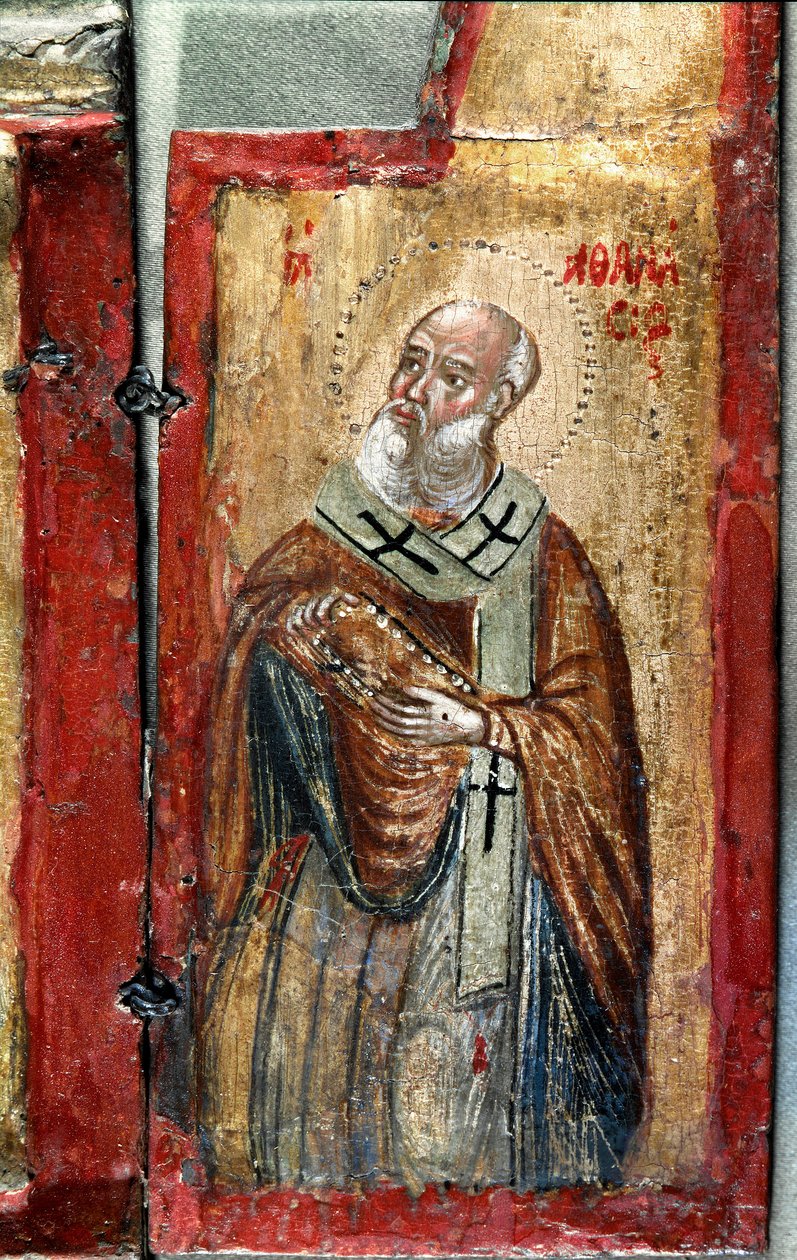 Heiliger Anasthasis (Detail). Triptychon eines griechischen Künstlers. Malerei auf Holz. 16. Jahrhundert Venedig, Museo Correr von Italian School