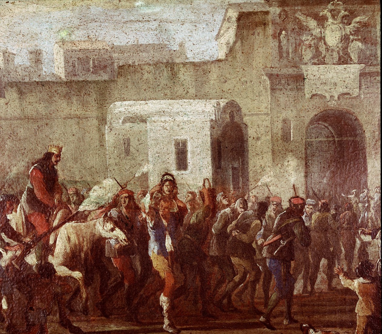 Szene der Bestrafung von Dieben zur Zeit von Masaniello (Detail) von Italian School