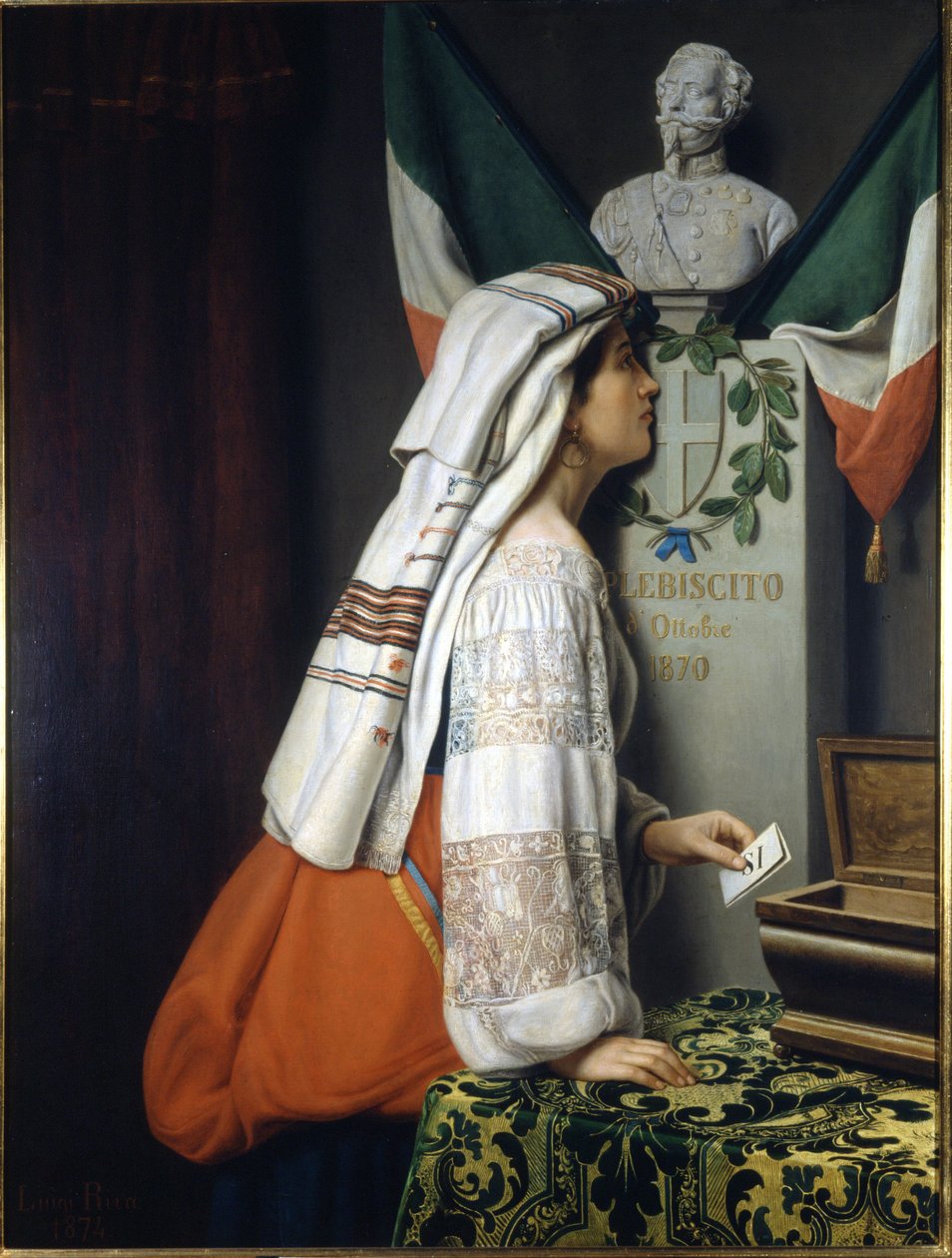 Das Plebiszit von 1870. Bei dieser Gelegenheit stimmten die Italiener für die italienische Einheit. Museo del Risorgimento, Mailand von Italian School