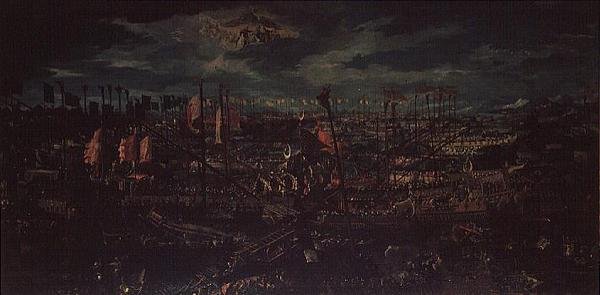Die Schlacht von Lepanto, 7. Oktober 1571 von Italian School