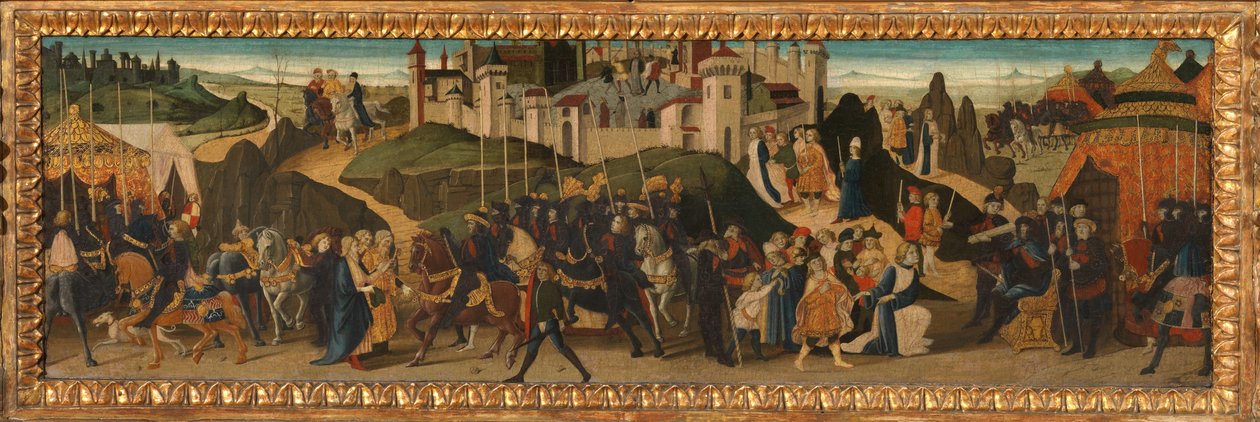 Die Nerli Cassone, Darstellung des Schulmeisters von Falerii von Italian School