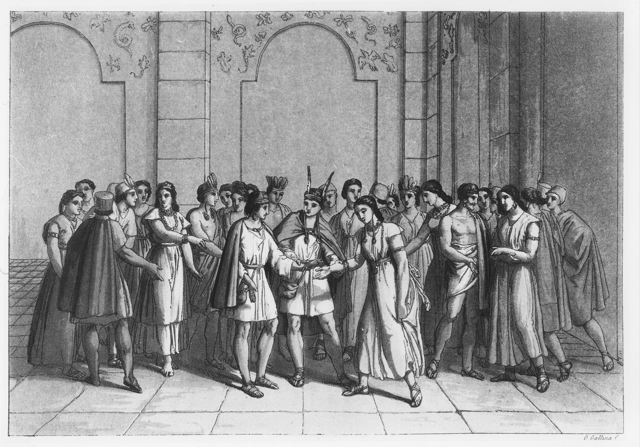 Die Art und Weise, wie die Inkas die Prinzen des Blutes heirateten, ca. 1820 von Italian School