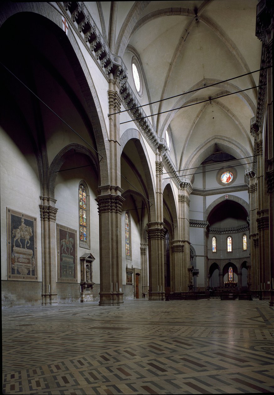 Blick auf das Innere der Kathedrale von Florenz (Duomo Santa Maria del Fiore). 14.-15. Jahrhundert, Florenz, Italien von Italian School