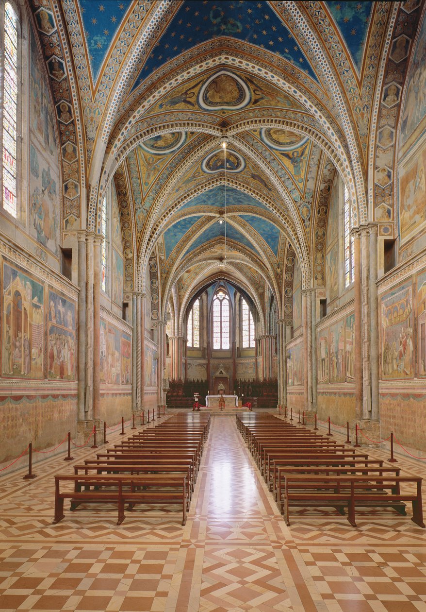 Ansicht des Innenraums der Oberkirche von Italian School