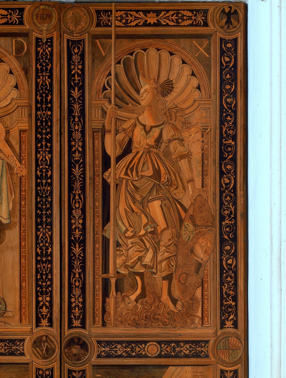 Detail einer der Türen im Sala degli Angelo, Palazzo Ducale, Urbino von Italian School Italian School