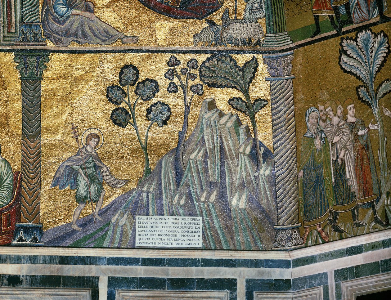 Johannes der Täufer in der Wüste von Italian school