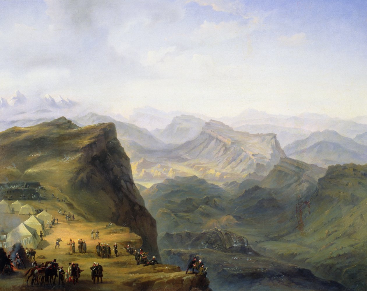 Russisches Militärlager in Dagestan, 1895 von Ivan Fyodorovich Alexandrovsky