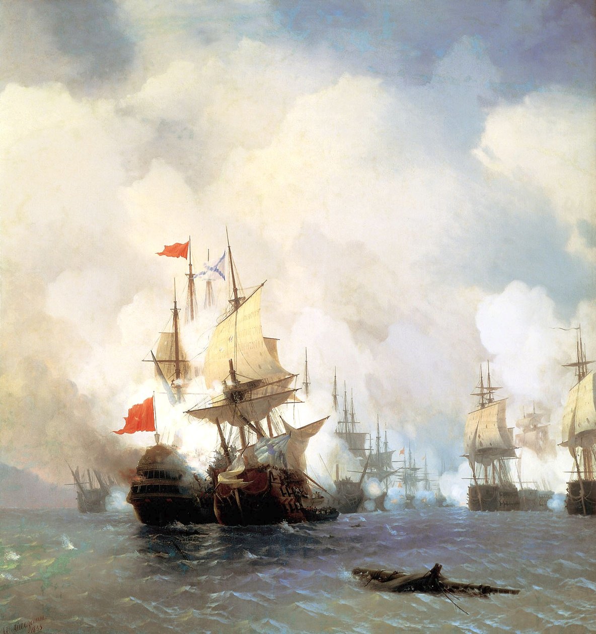 Schlacht von Chios am 24. Juni 1770 von Ivan Aivazovsky