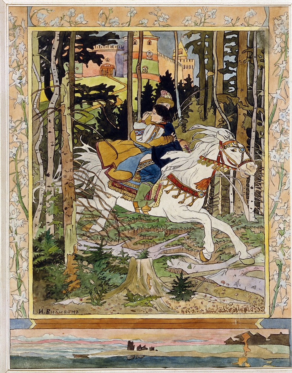 Der Prinz Iwan. Held der russischen Folklorelegenden von Ivan Yakovlevich Bilibin