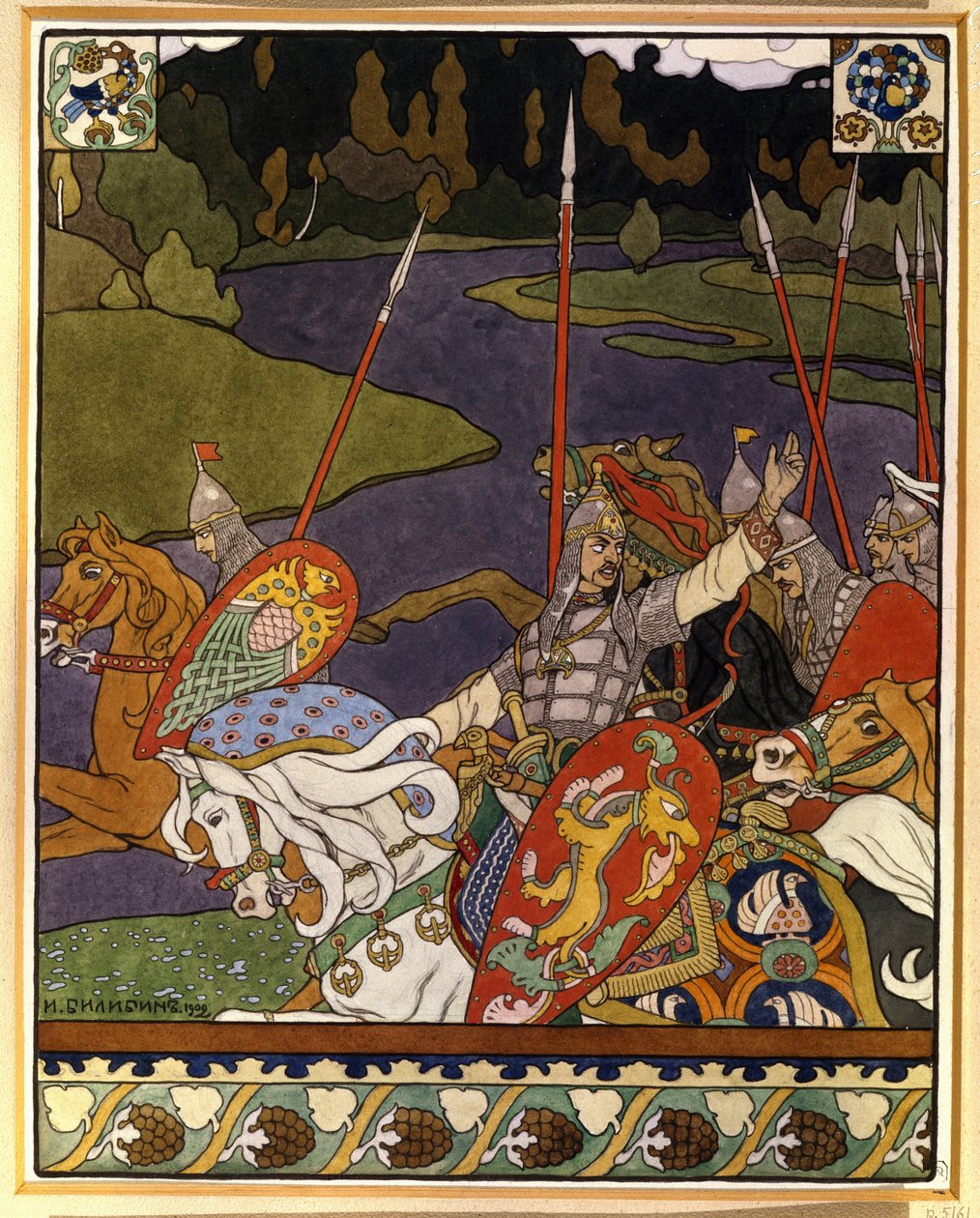 Volga Svyatoslavich und seine Armee von Ivan Yakovlevich Bilibin
