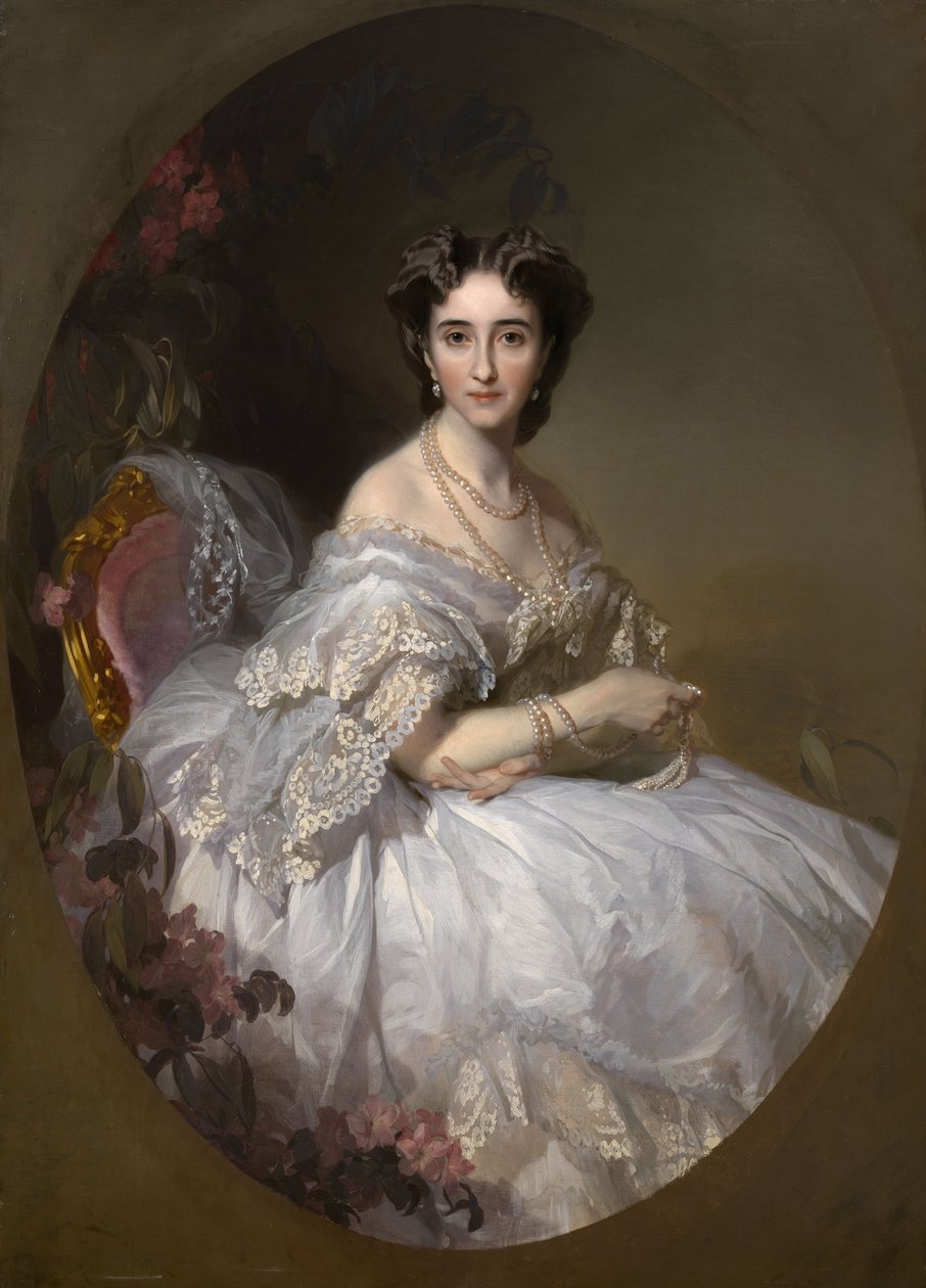 Porträt von Anastasia Ushakova, geb. Koni 1824-1902 von Ivan Kosmich Makarov