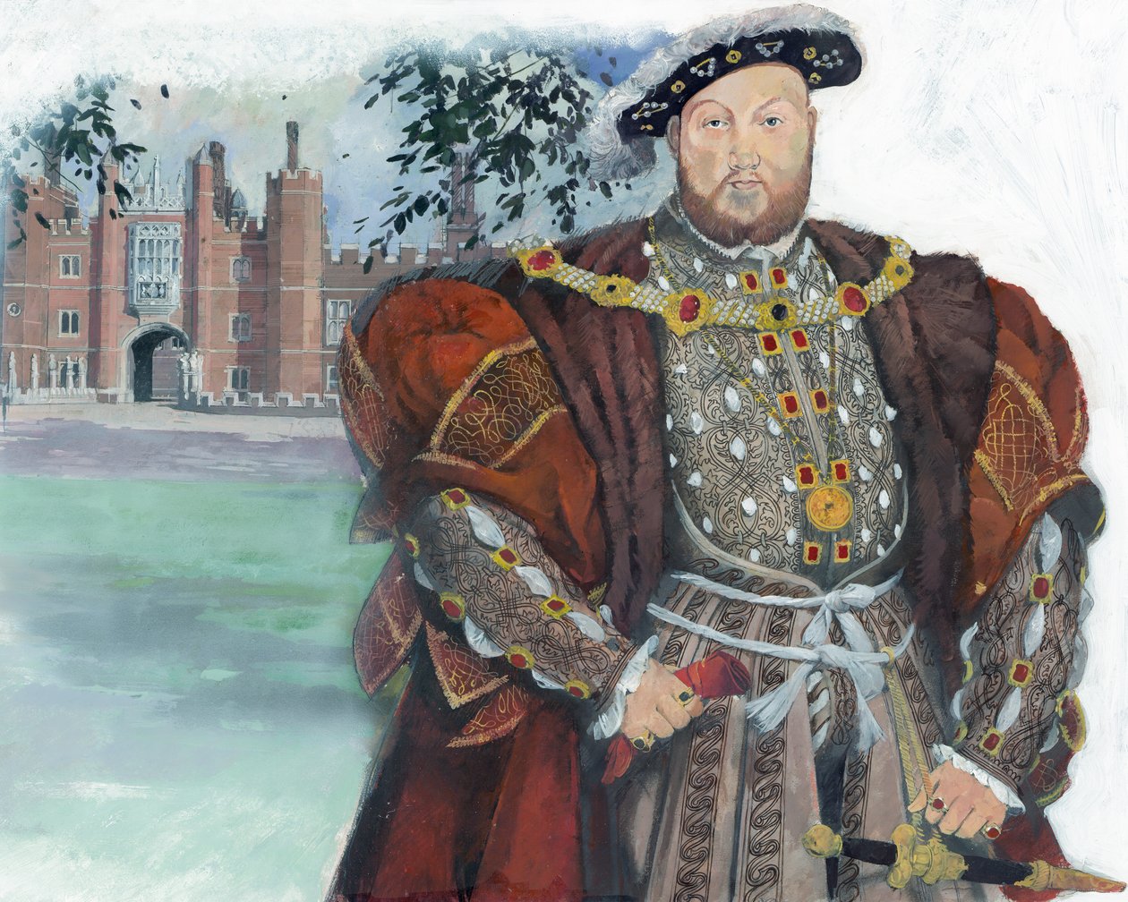 König Heinrich VIII. von England, basierend auf dem Porträt von Hans Holbein dem Jüngeren, UK von Ivan Lapper