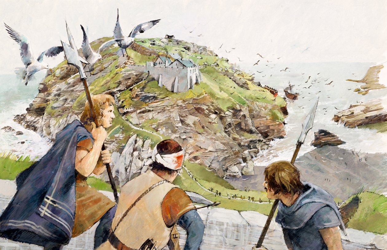 Tintagel Castle im Jahr 1230 n. Chr. von Ivan Lapper