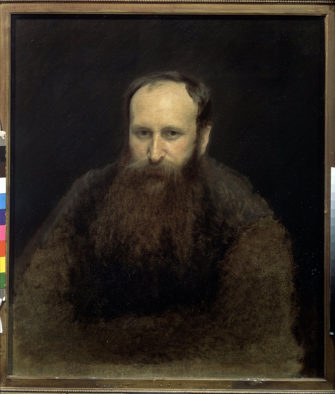 Porträt des Künstlers Vassili Verechtchaguine von Ivan Nikolaevich Kramskoy