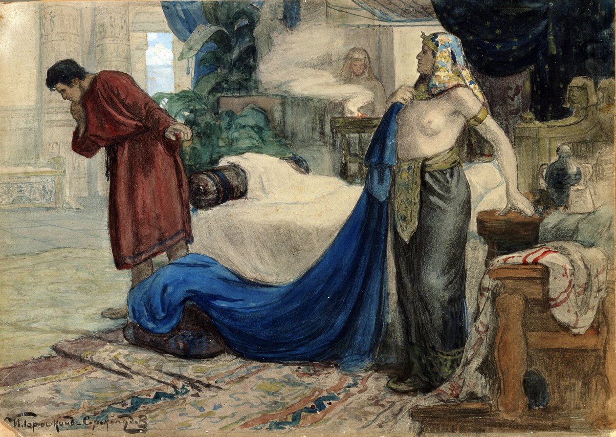 Joseph und Putiphars Frau, um 1900 von Ivan Silych Goriuschkin Sorokopudov